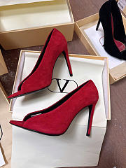 Kitlife Valentino Garavani Open-toe Révélé Suede Pumps 105mm Red - 2