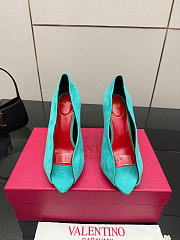 Kitlife Valentino Garavani Open-toe Révélé Suede Pumps 105mm Blue - 1