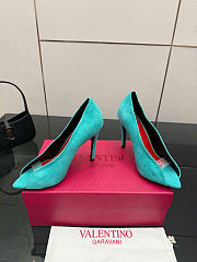 Kitlife Valentino Garavani Open-toe Révélé Suede Pumps 105mm Blue - 2