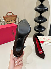 Kitlife Valentino Garavani Open-toe Révélé Suede Pumps 105mm Dark Brown - 4