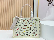 Kitlife Dior Dioriviera Medium Dior Book Tote with Strap Latte Multicolor 36x27x16cm - 1
