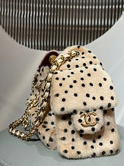 Kitlife Chanel 25C Drawstring Mini Handbag Beige Sheepskin & Gold-plated Metal  AS5631 20x22x12.5cm   - 3