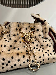 Kitlife Chanel 25C Drawstring Mini Handbag Beige Sheepskin & Gold-plated Metal  AS5631 20x22x12.5cm   - 2