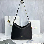 Kitlife Dior Large Diorly Bag Black Flat Cannage Calfskin M1412 31.5x25x8cm - 1