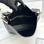 Kitlife Dior Large Diorly Bag Black Flat Cannage Calfskin M1412 31.5x25x8cm - 6