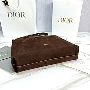 Kitlife Dior Large Diorly Bag Dark Brown Suede Cannage Calfskin M1412 31.5x25x8cm - 6