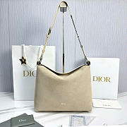 Kitlife Dior Large Diorly Bag Cream Suede Cannage Calfskin M1412 31.5x25x8cm - 1