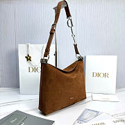Kitlife Dior Large Diorly Bag Brown Suede Cannage Calfskin M1412 31.5x25x8cm - 5