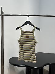 Kitlife Fendi Striped Ribbed Tank Top Brown & Yellow  - 1