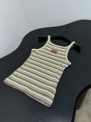 Kitlife Fendi Striped Ribbed Tank Top Brown & Yellow  - 4