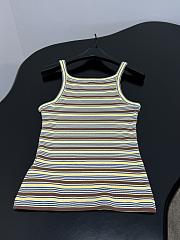 Kitlife Fendi Striped Ribbed Tank Top Brown & Yellow  - 3