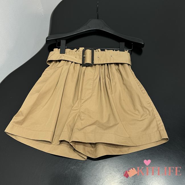Kitlife Saint Laurent Paperbag Bermuda Shorts In Beige Cotton - 1