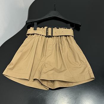 Kitlife Saint Laurent Paperbag Bermuda Shorts In Beige Cotton