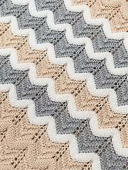 Kitlife Chanel 3D Wave Crochet Knit Short-Sleeve T-Shirt Beige - 6