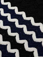 Kitlife Chanel 3D Wave Crochet Knit Short-Sleeve T-Shirt Black - 2