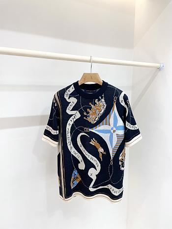 Kitlife Louis Vuitton Short-Sleeved Jacquard Crewneck 