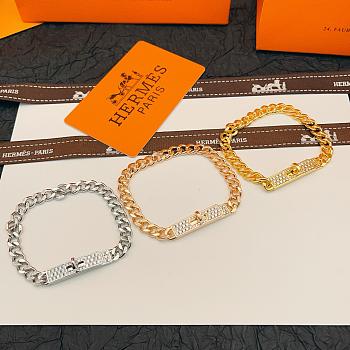 Kitlife Hermes Square Diamond-encrusted Bracelet in Gold / Rose Gold / Silver