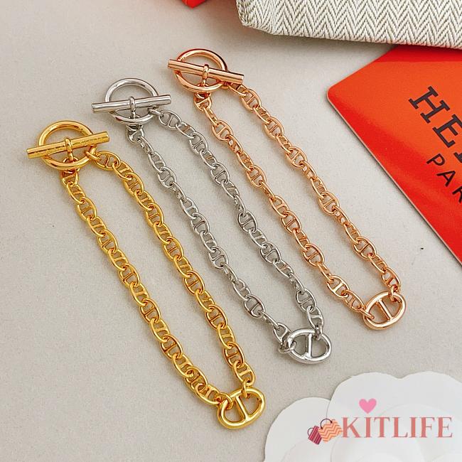 Kitlife Hermes Pig Nose Bracelet in Gold / Rose Gold / Siver  - 1
