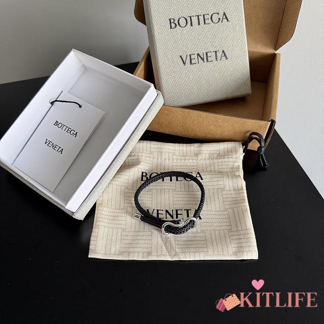 Kitlife Bottega Veneta Woven Black Leather Bracelet 23cm - 1