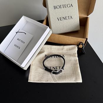 Kitlife Bottega Veneta Woven Black Leather Bracelet 23cm