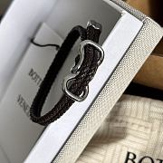 Kitlife Bottega Veneta Woven Dark Brown Leather Bracelet 23cm - 5