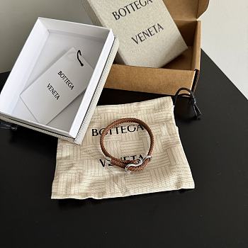 Kitlife Bottega Veneta Woven Brown Leather Bracelet 23cm
