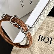 Kitlife Bottega Veneta Woven Brown Leather Bracelet 23cm - 4