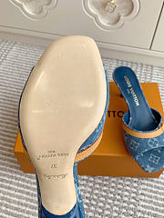 Kitlife Louis Vuitton x TM 6AM Heel Sandals Blue Denim - 6