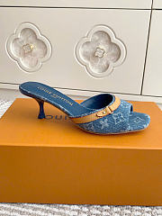 Kitlife Louis Vuitton x TM 6AM Heel Sandals Blue Denim - 4