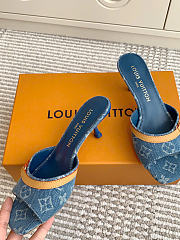Kitlife Louis Vuitton x TM 6AM Heel Sandals Blue Denim - 3