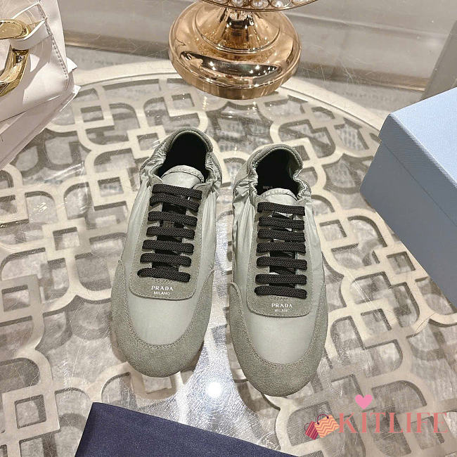Kitlife Prada Collapse Re-Nylon and Suede Sneakers Grey - 1