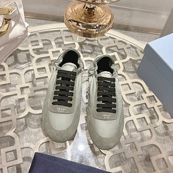 Kitlife Prada Collapse Re-Nylon and Suede Sneakers Grey