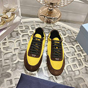 Kitlife Prada Collapse Re-Nylon and Suede Sneakers Yellow & Brown - 1