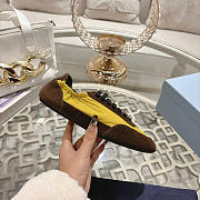 Kitlife Prada Collapse Re-Nylon and Suede Sneakers Yellow & Brown - 6