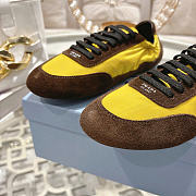 Kitlife Prada Collapse Re-Nylon and Suede Sneakers Yellow & Brown - 5