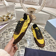 Kitlife Prada Collapse Re-Nylon and Suede Sneakers Yellow & Brown - 2
