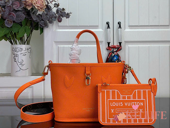Kitlife Louis Vuitton Neverfull Inside Out BB Orange M28337 26.5x16.5x11cm  - 1