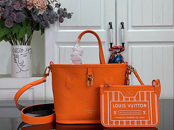 Kitlife Louis Vuitton Neverfull Inside Out BB Orange M28337 26.5x16.5x11cm 