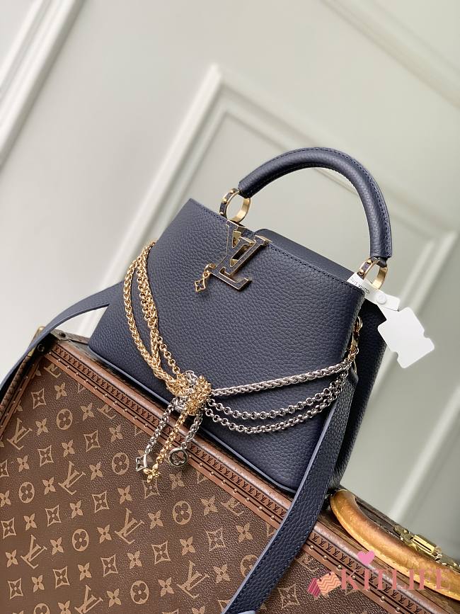 Kitlife Louis Vuitton Capucines BB Bag Blue Navy M28203 27x19x9cm - 1