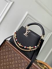 Kitlife Louis Vuitton Capucines East West Small Bag Black M29443 29x18x9cm - 1