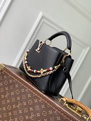 Kitlife Louis Vuitton Capucines East West Small Bag Black M29443 29x18x9cm - 6