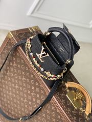 Kitlife Louis Vuitton Capucines East West Mini Bag Black M29443 12x22x8cm - 2