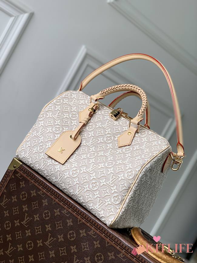 Kitlife Louis Vuitton Speedy Soft 30 Bag Beige M28479 30x21x17cm - 1
