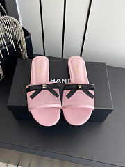 Kitlife Chanel Bow-tie Mesh Mules Pink - 1