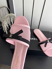 Kitlife Chanel Bow-tie Mesh Mules Pink - 4