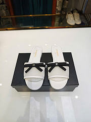 Kitlife Chanel Bow-tie Mesh Mules White - 1