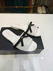 Kitlife Chanel Bow-tie Mesh Mules White - 6