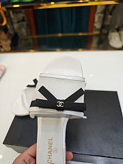 Kitlife Chanel Bow-tie Mesh Mules White - 4