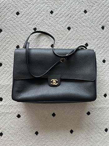 Kitlife Chanel Maxi Flap Bag Black Gold Hardware AS6233 26x38.5x11cm 