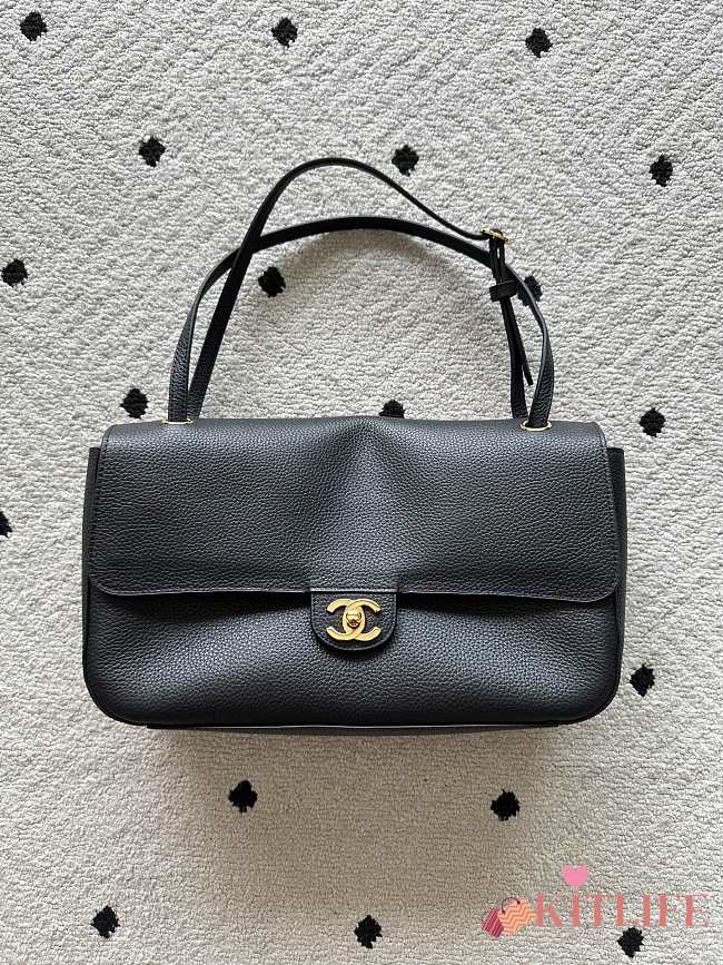 Kitlife Chanel Maxi Flap Bag Black Gold Hardware AS6231 32x19x10cm - 1
